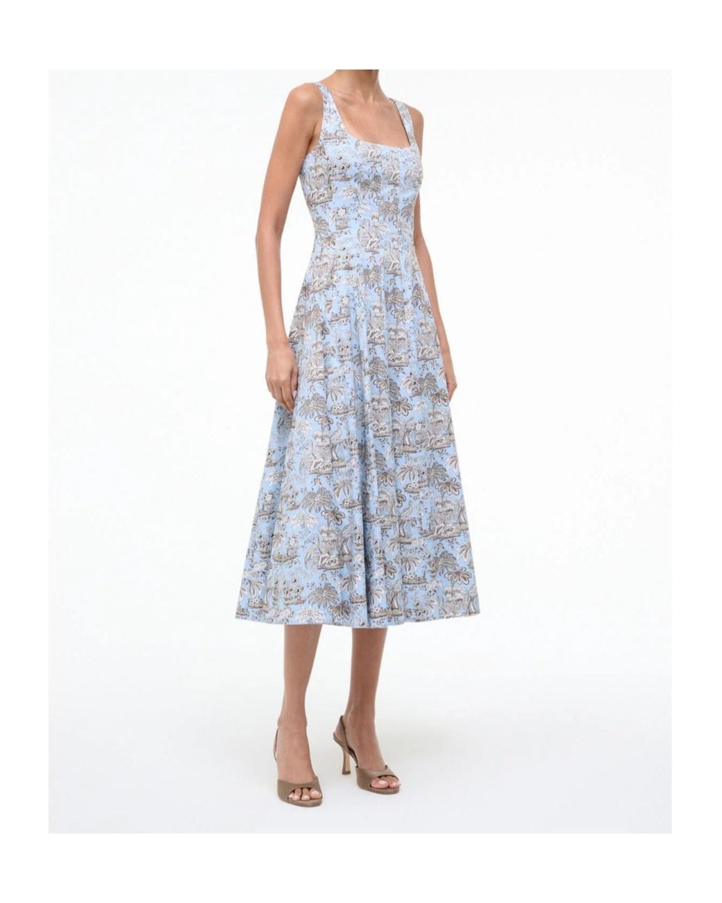 Staud Blue Wells Dress