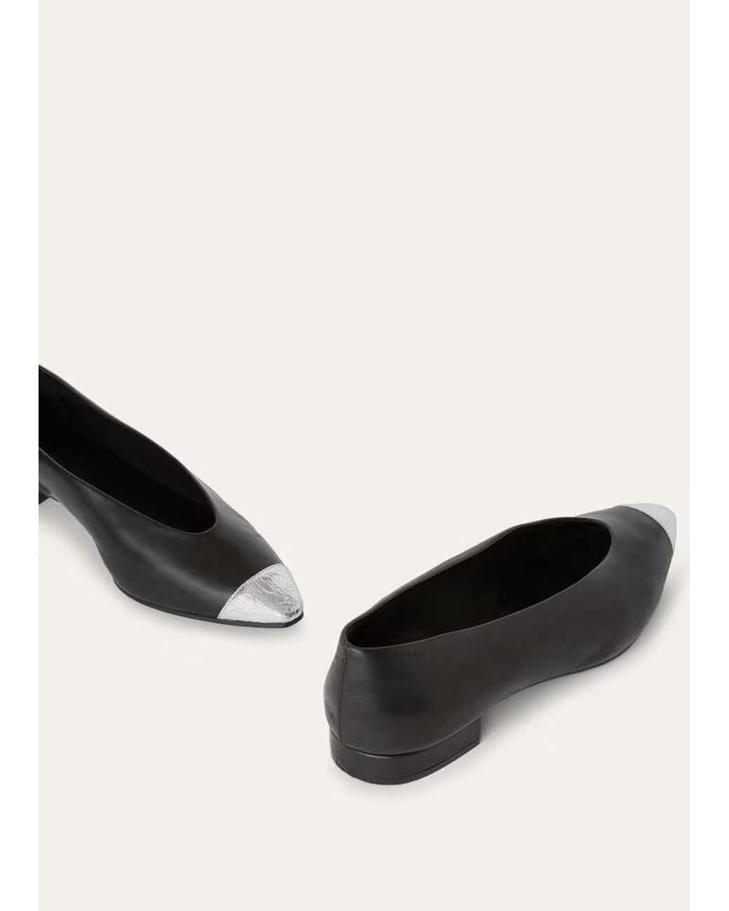 Loro Piana Black Rebecca Stitched Ballet Shoes