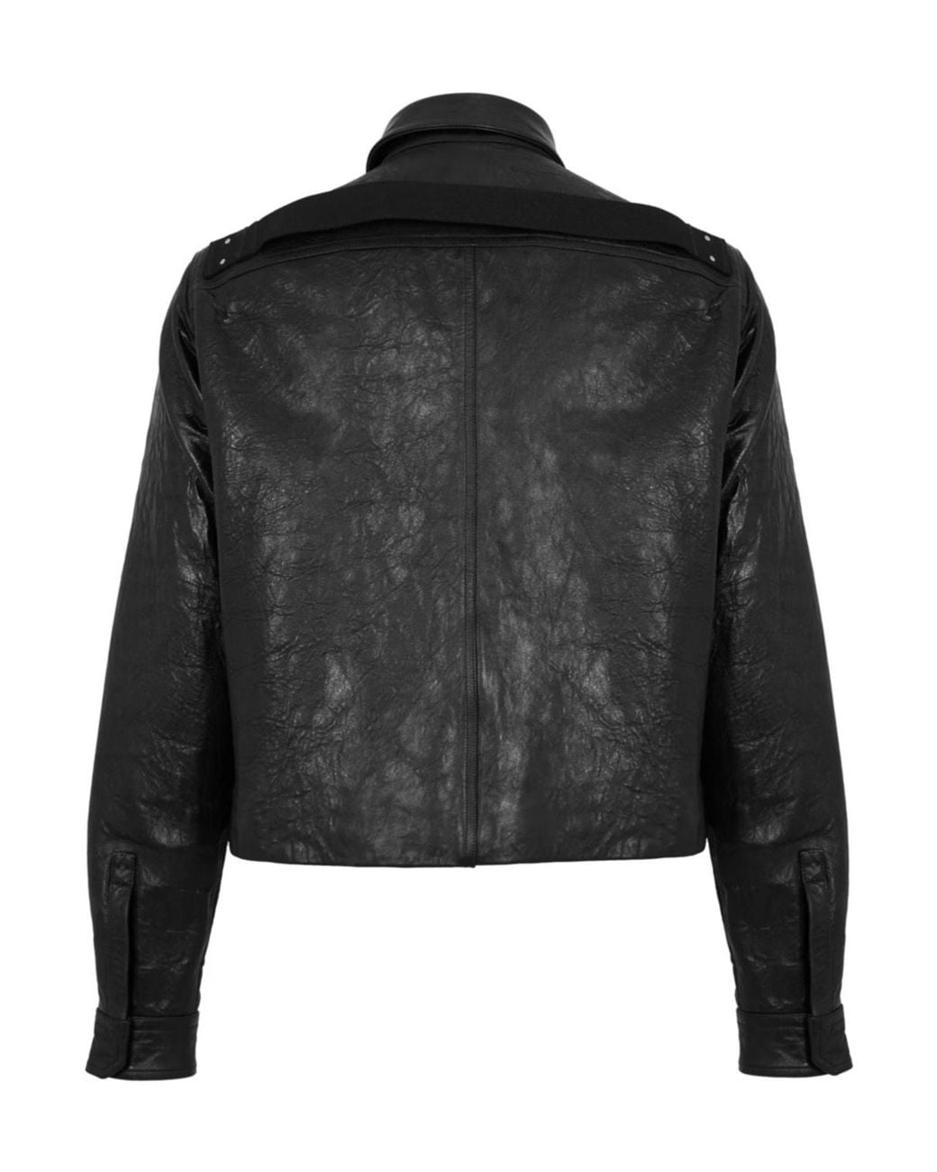 Rick Owens Black Studded Leather Jacket for men