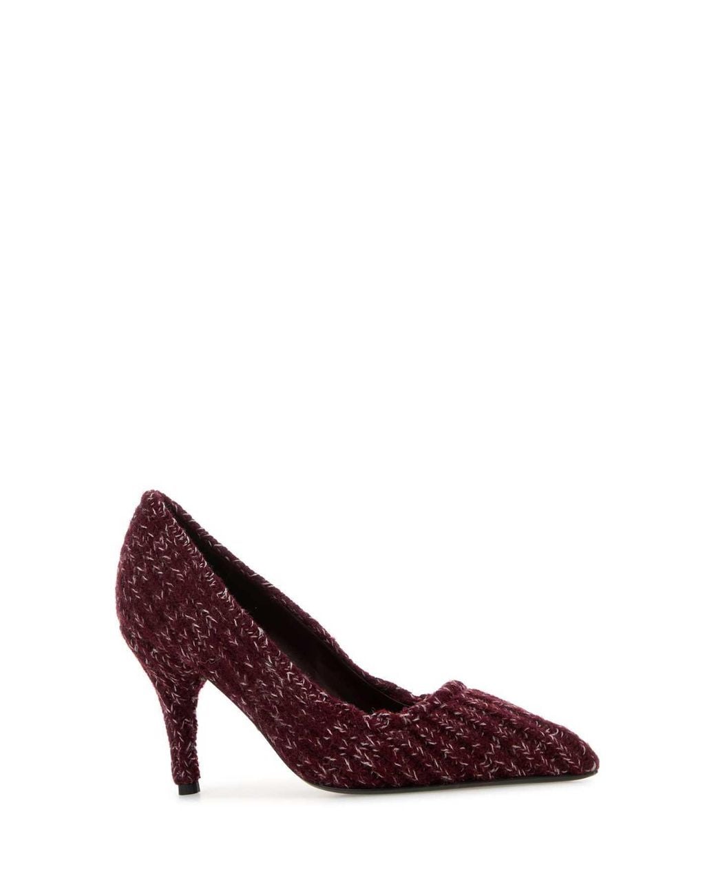 Prada Purple Knitted Pointed-Toe Pumps