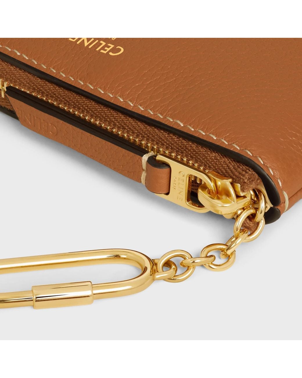 Céline Brown Coin Purse Triomphe Stamp