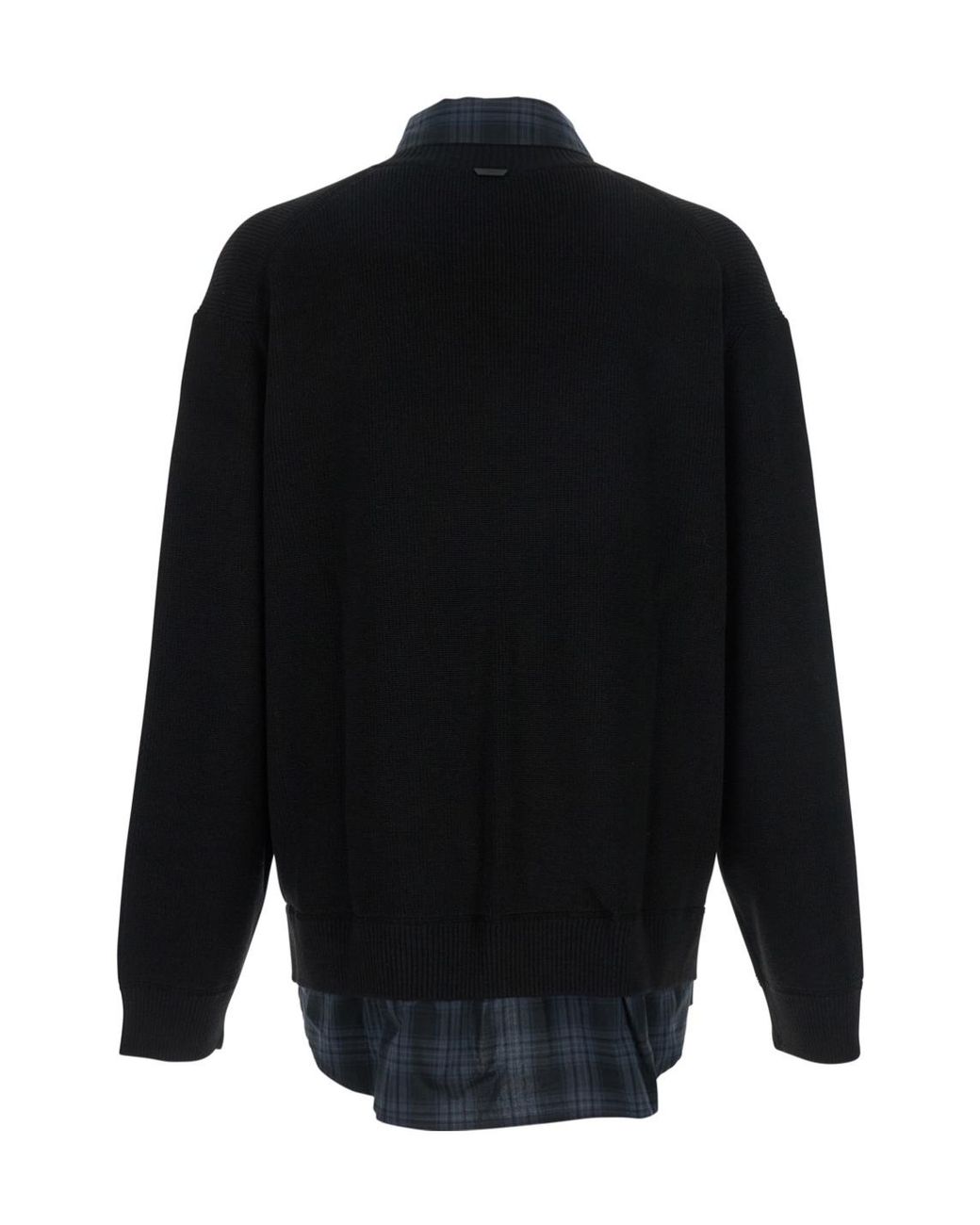Juun.J Black Layered Long Sleeve Sweater for men