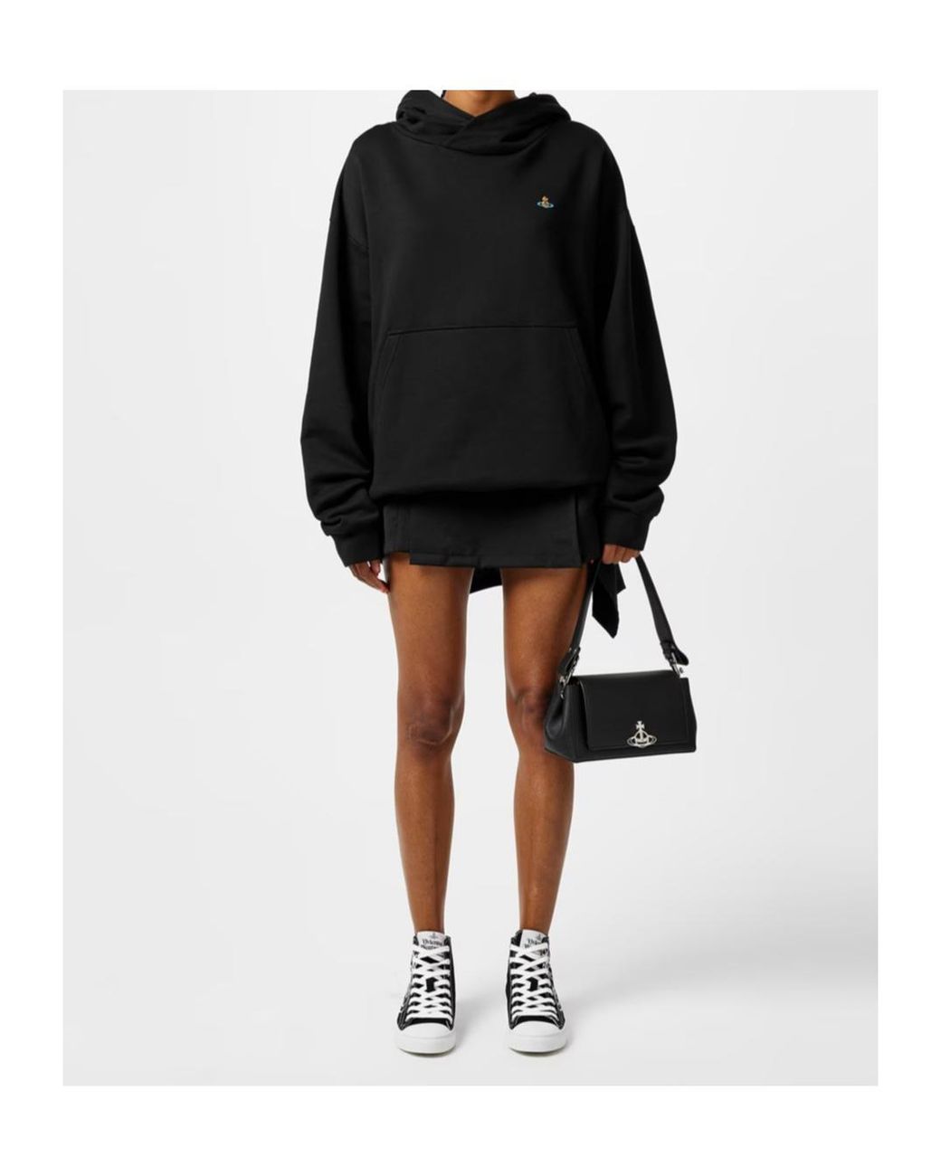 Vivienne Westwood Black Graffiti Orb Hoodie