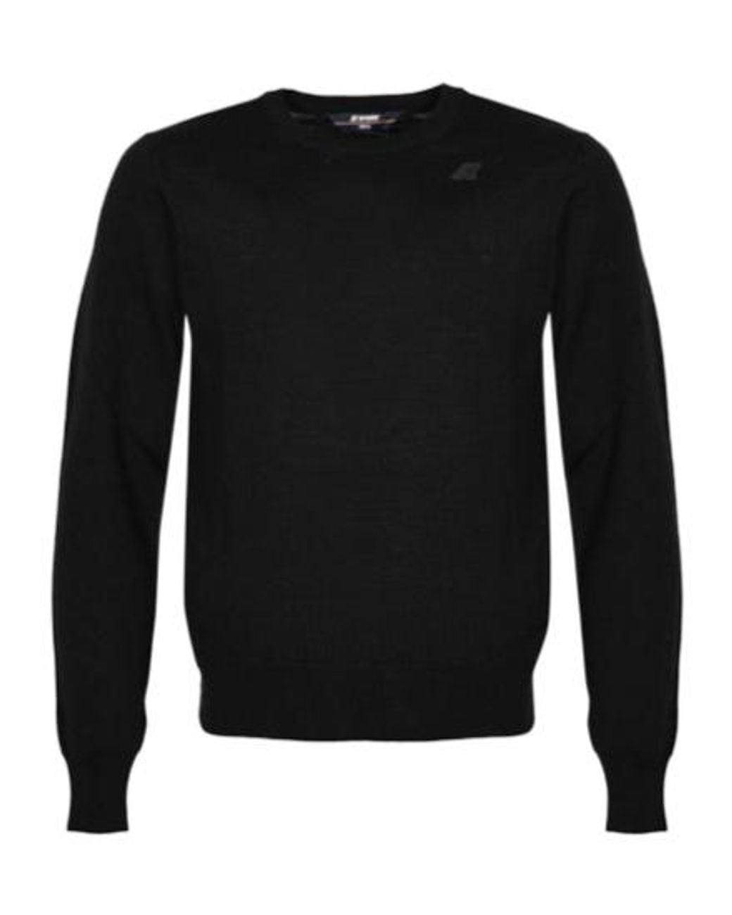 K-Way Black Sebastien Crewneck Pullover for men