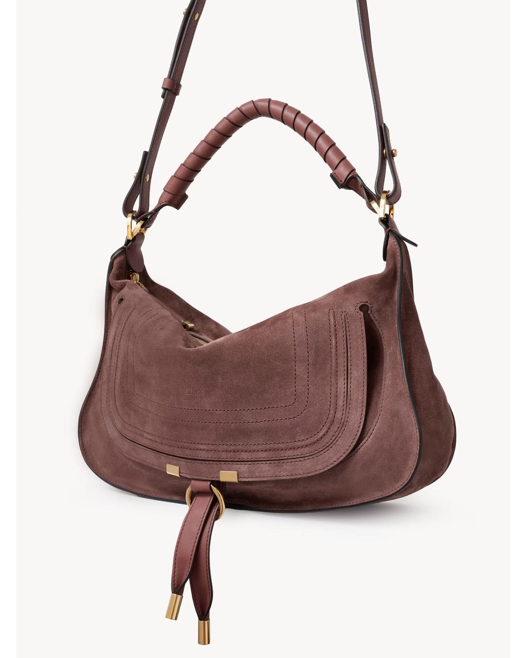 Chloé Brown Chloé Small Marcie Shoulder Bag
