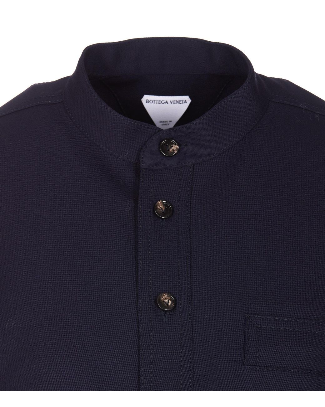 Bottega Veneta Blue Wool-Blend Shirt