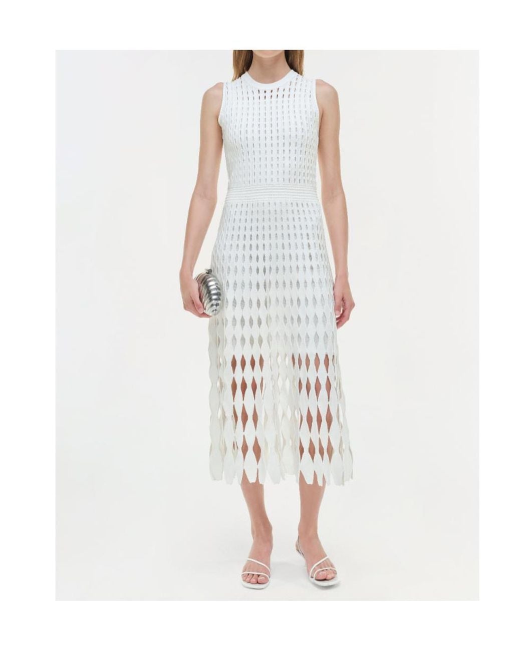 Jonathan Simkhai White Zyla Midi Dress