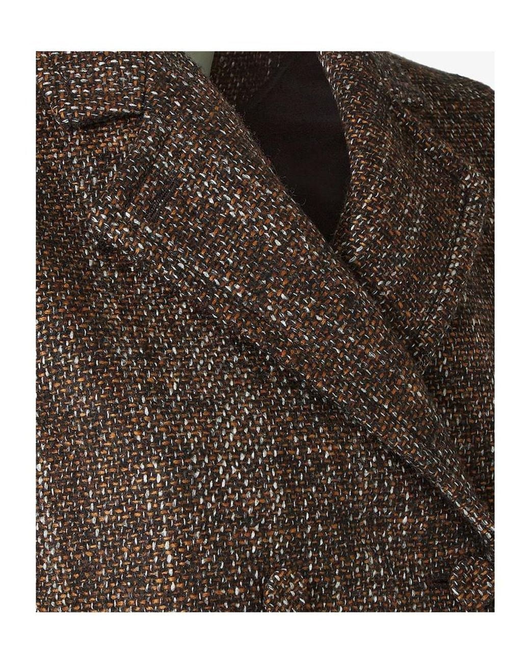 Fendi Brown Double Breasted Tweed Jacket