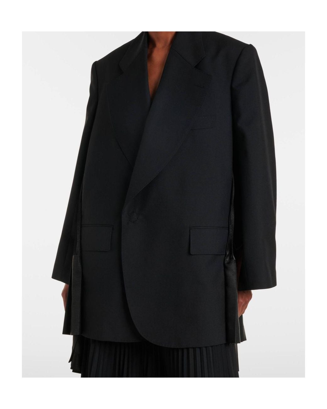 Junya Watanabe Blue Pleated Blazer Dress
