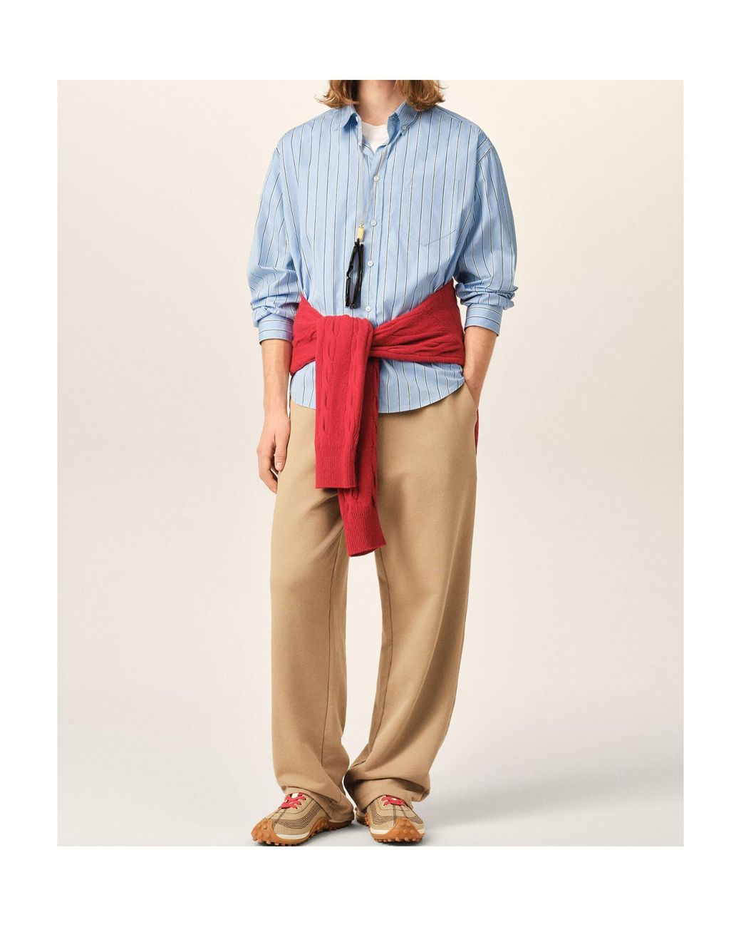 AMI Blue Striped Shirt for men