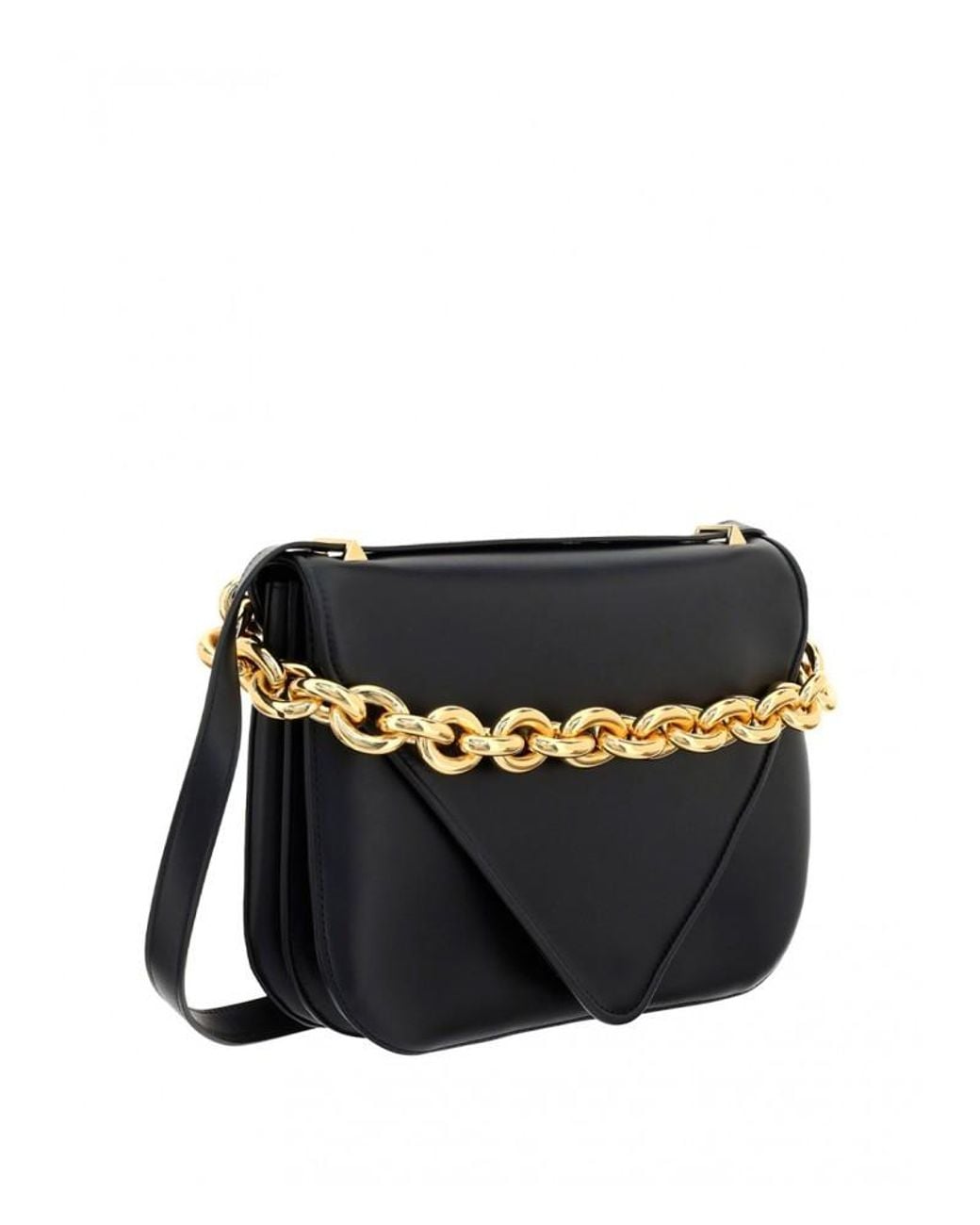 Bottega Veneta Black Chain-Detail Shoulder Bag