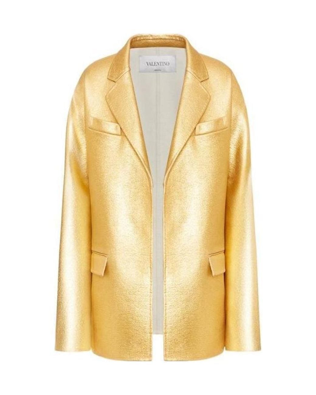 Valentino Yellow Single-Breasted Blazer