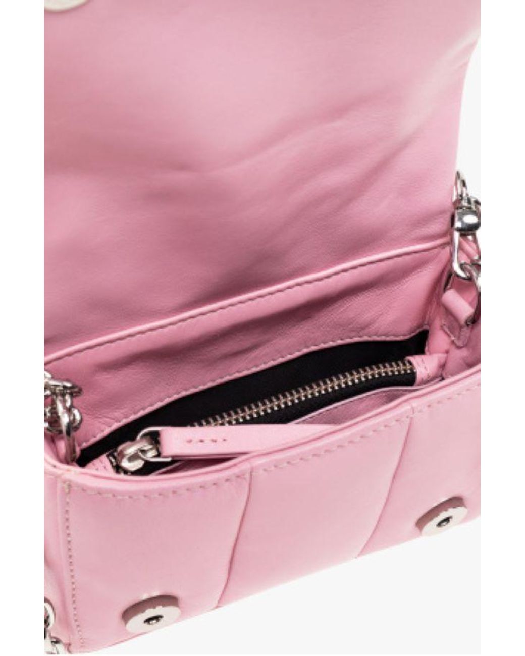 Stand Studio Pink Quilted Leather Satchel Bag