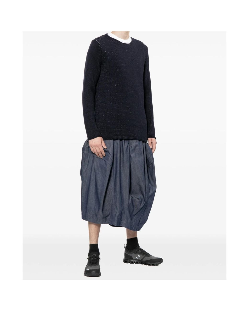 Comme des Garçons Blue Crew-Neck Long-Sleeve Pullover for men