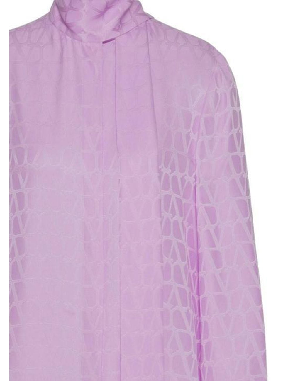 Valentino Purple Toile-Iconographe-Jacquard Shirt