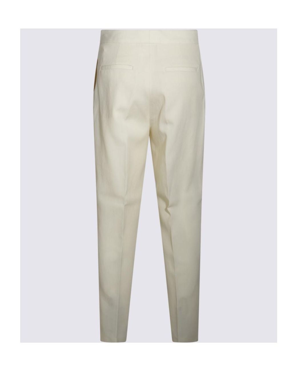 Fabiana Filippi Natural Regular Fit Cropped Trousers