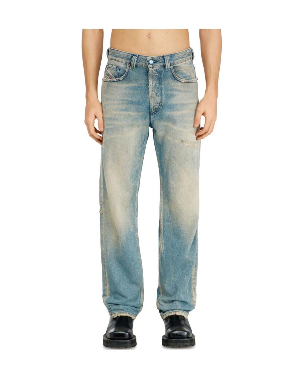DIESEL Blue Regular Fit Tapered Jeans for men