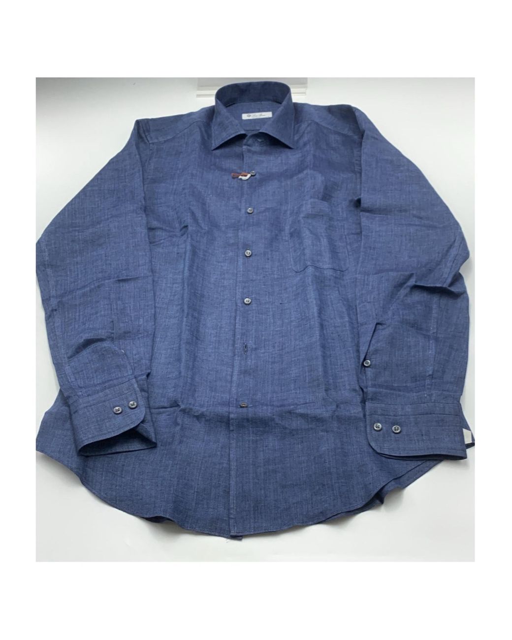 Loro Piana Blue André Long-Sleeved Shirt for men