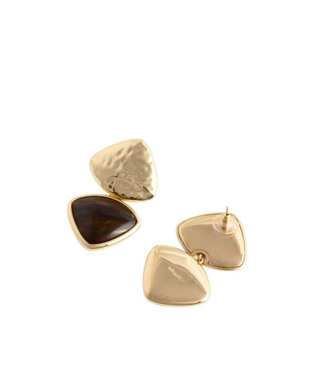 Self-Portrait Metallic Speckled Enamel Stud Earrings