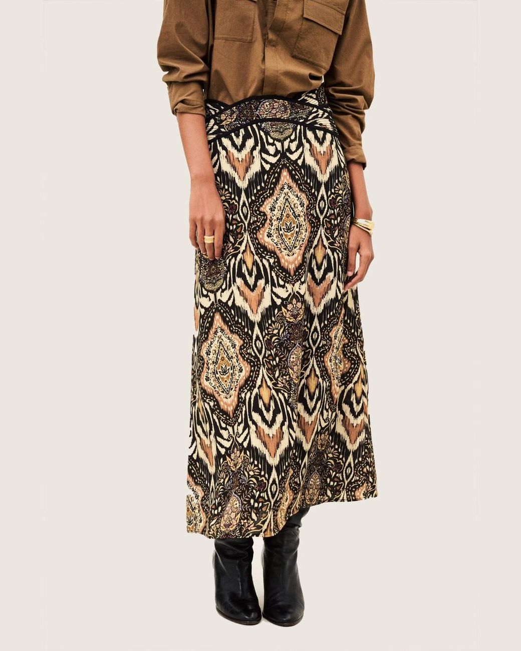 Ba&sh Multicolor Zaim Straight Skirt