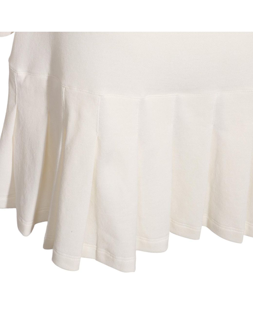 Miu Miu White Logo-Embroidered Short-Sleeved Mini Polo Dress