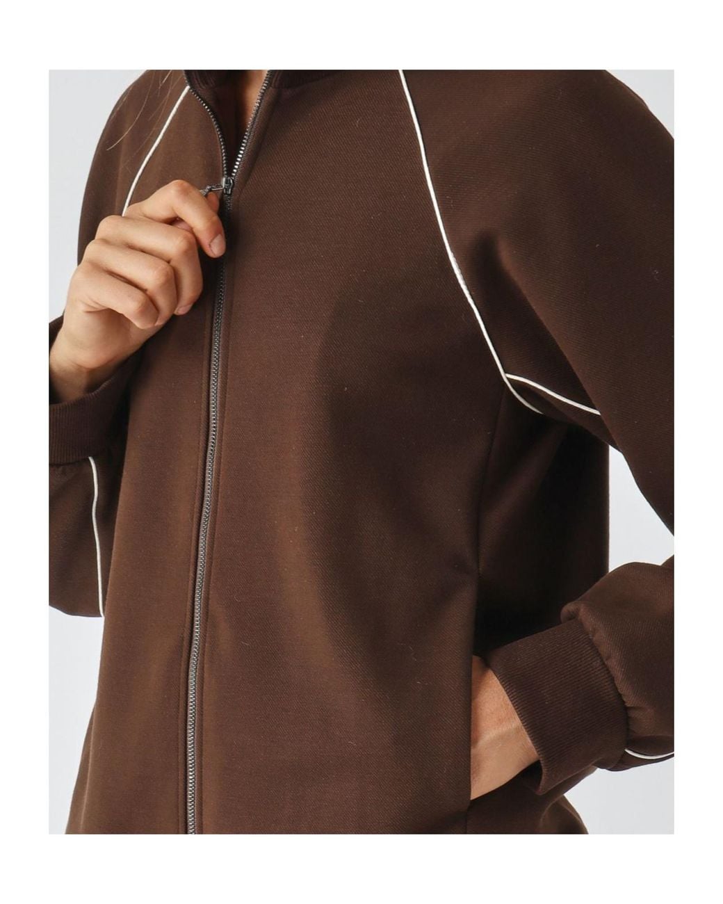 Max Mara Brown Mmllembo Zip-Fastening Long-Sleeve Jacket