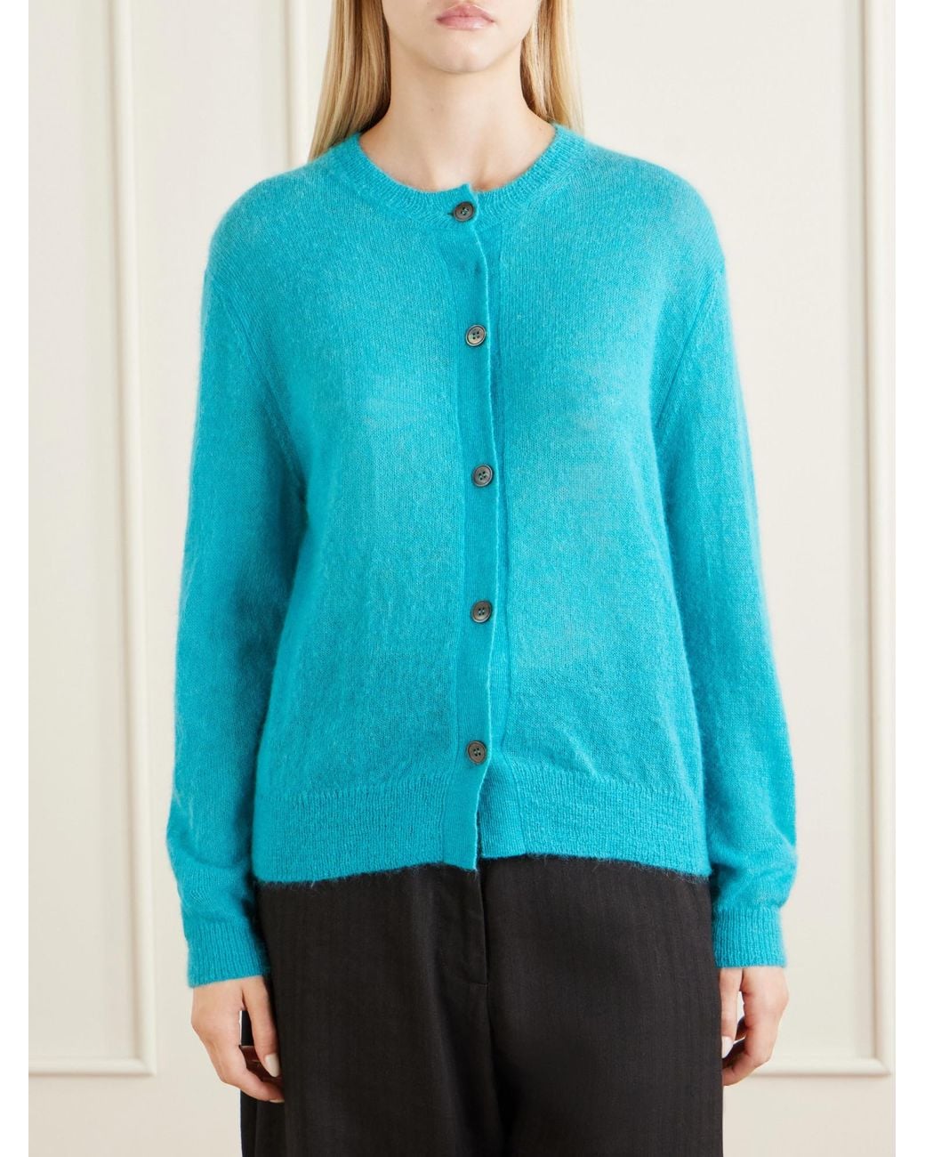Studio Nicholson Blue Callen Knitted Cardigan