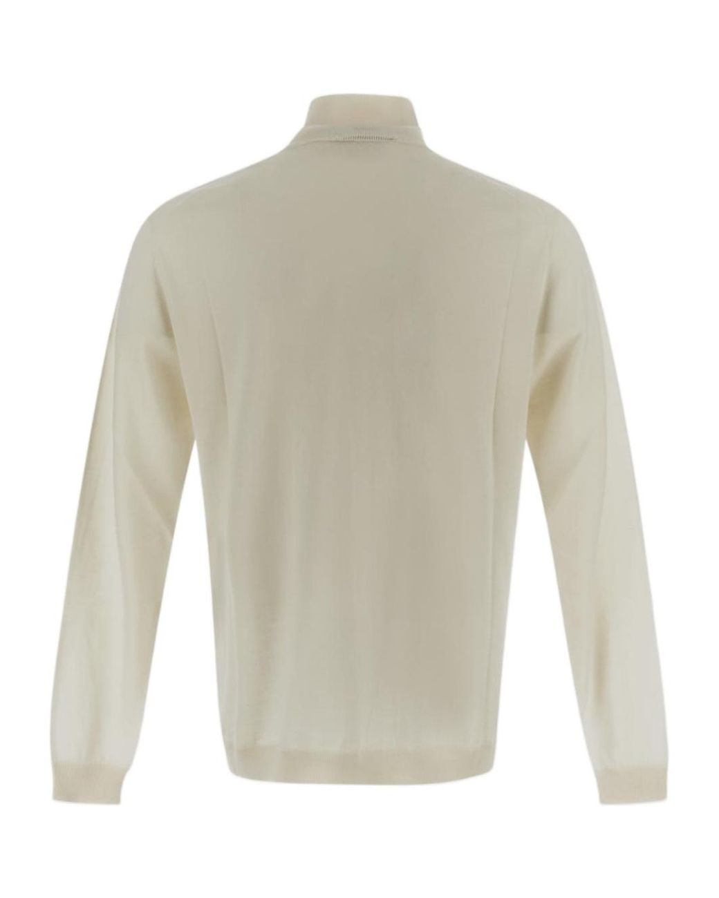Lardini White Long-Sleeved Turtleneck Jumper for men