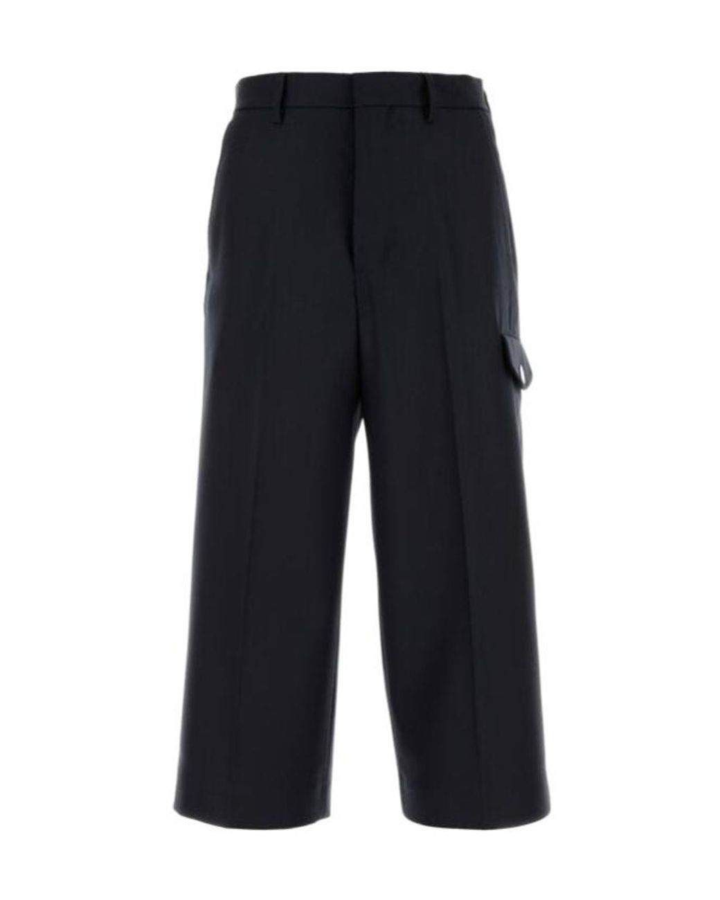 AMI Blue Straight Hem Bermuda Shorts for men