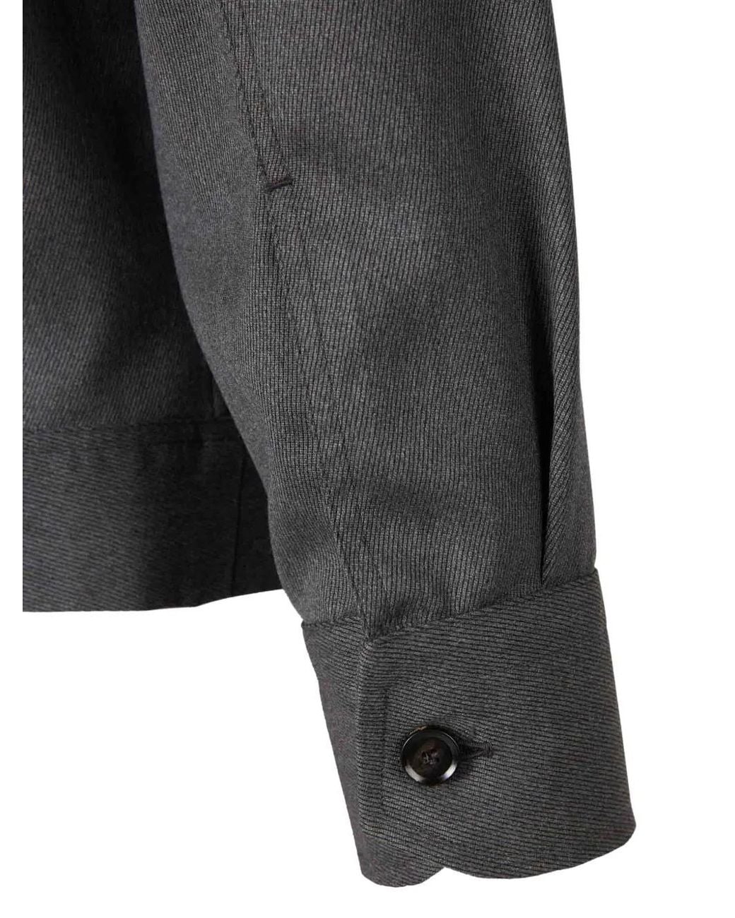 Brioni Gray Long Sleeved Zip-Up Jacket for men