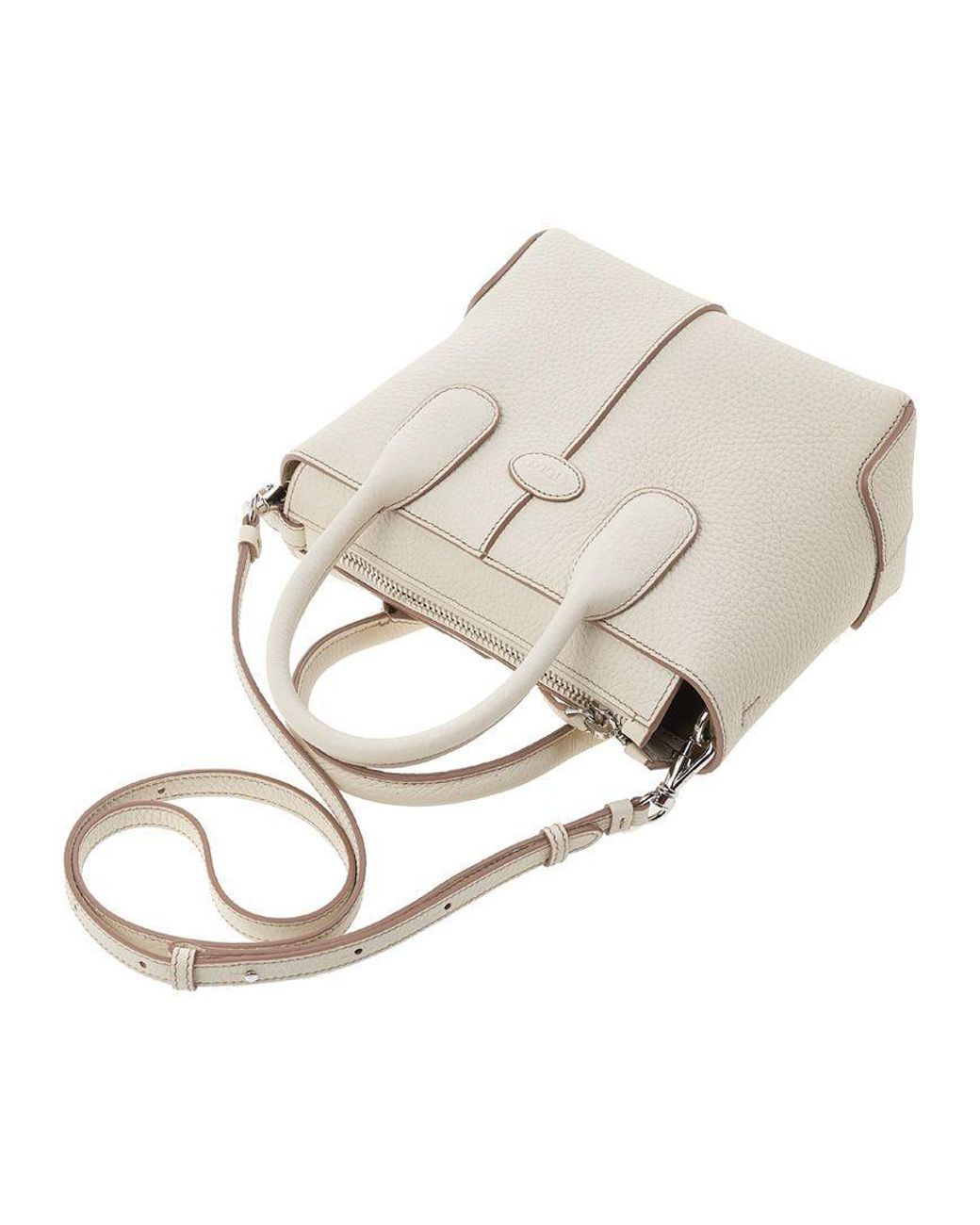 Tod's Natural Zippered Shoulder Bag