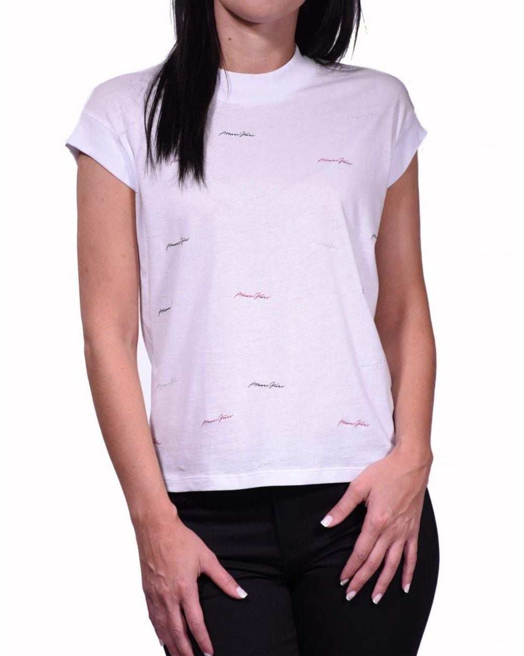 Armani Jeans White Logo T-Shirt
