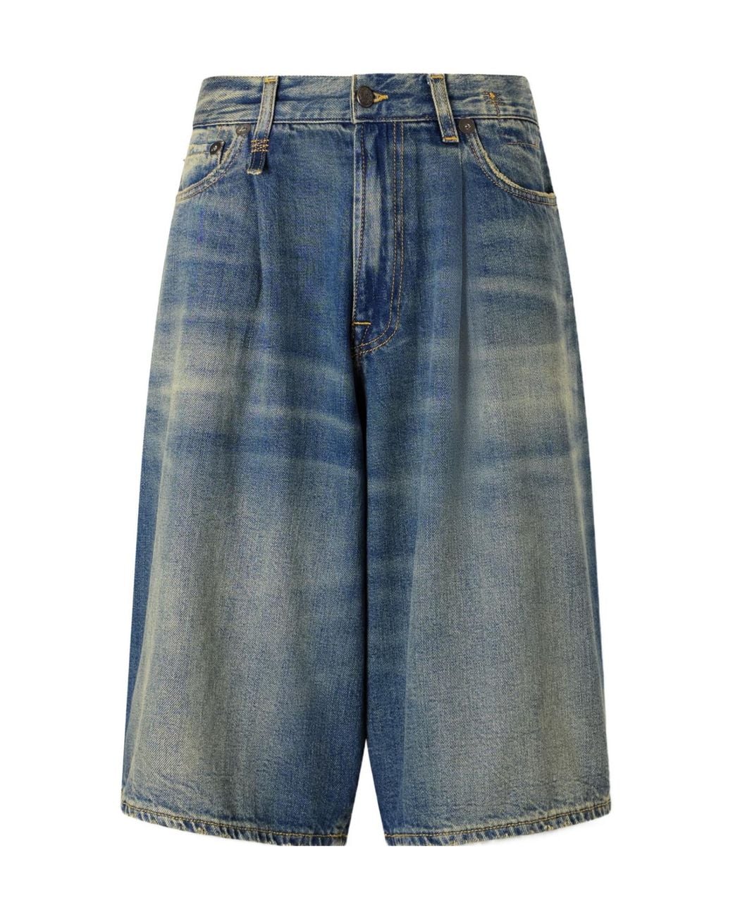 R13 Blue Denim Shorts