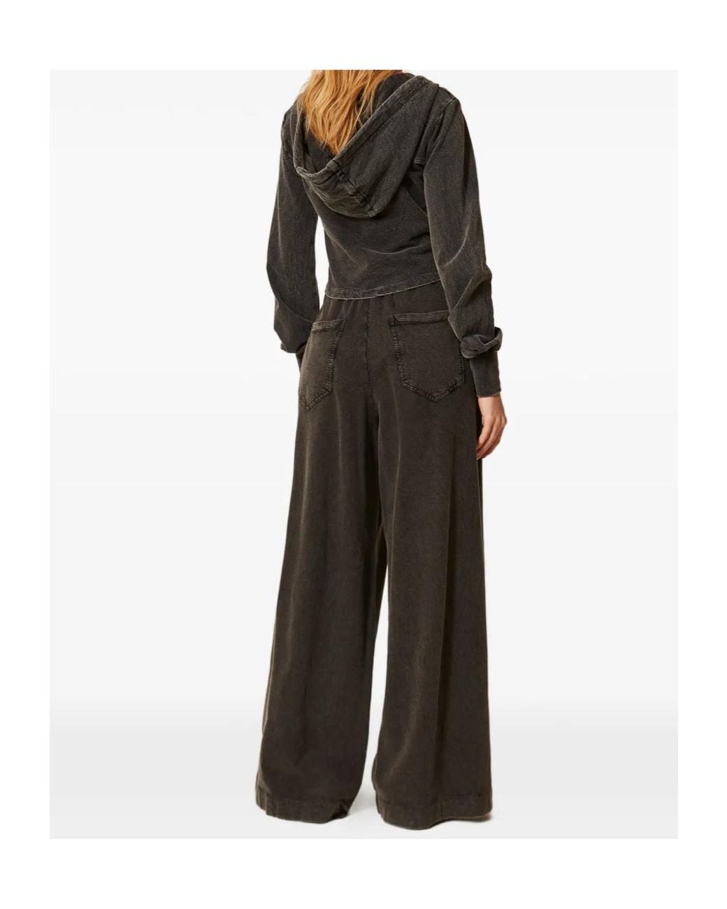 Twinset Brown Cotton Palazzo Trousers