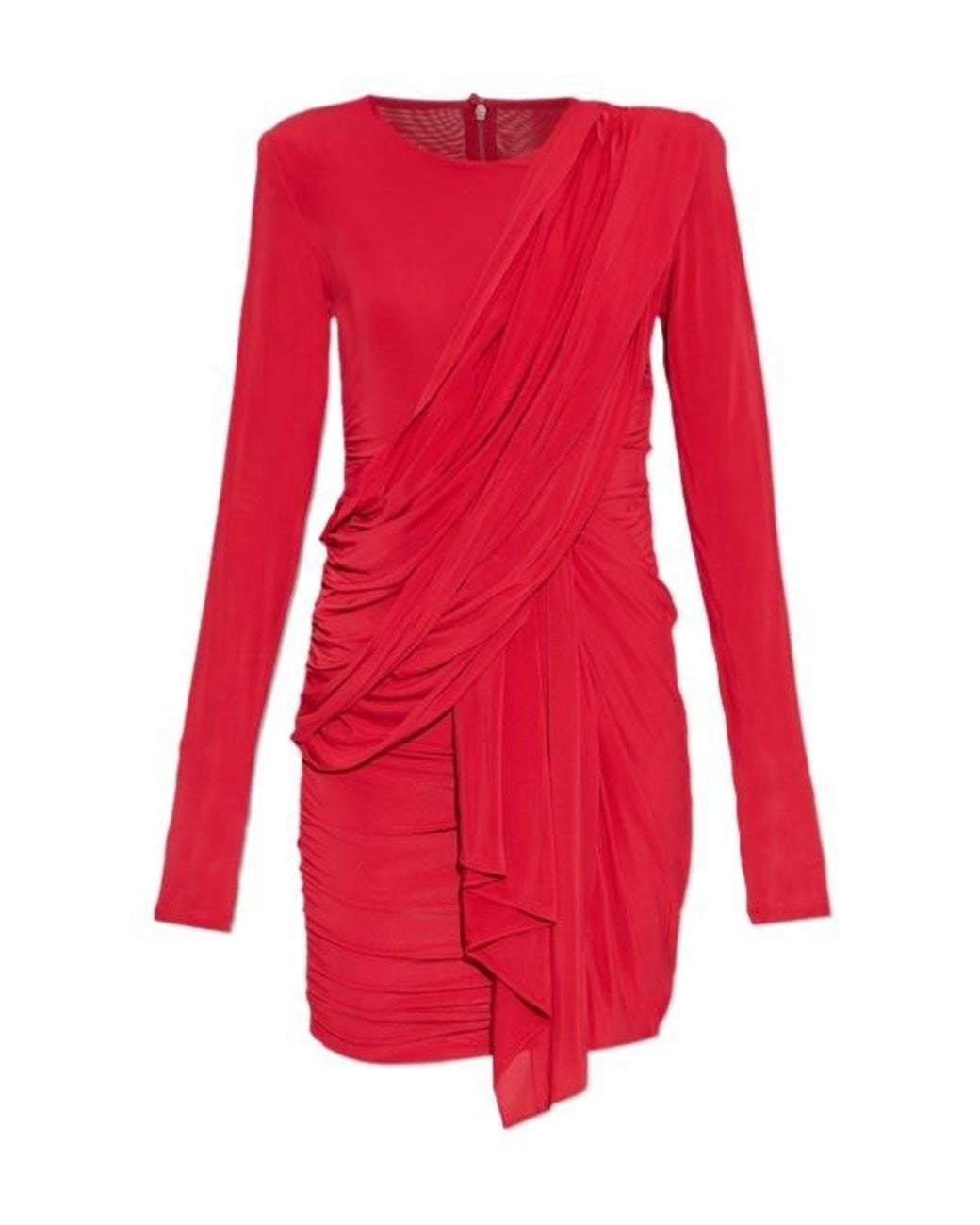 Isabel Marant Red Georgia Draped Mini Dress