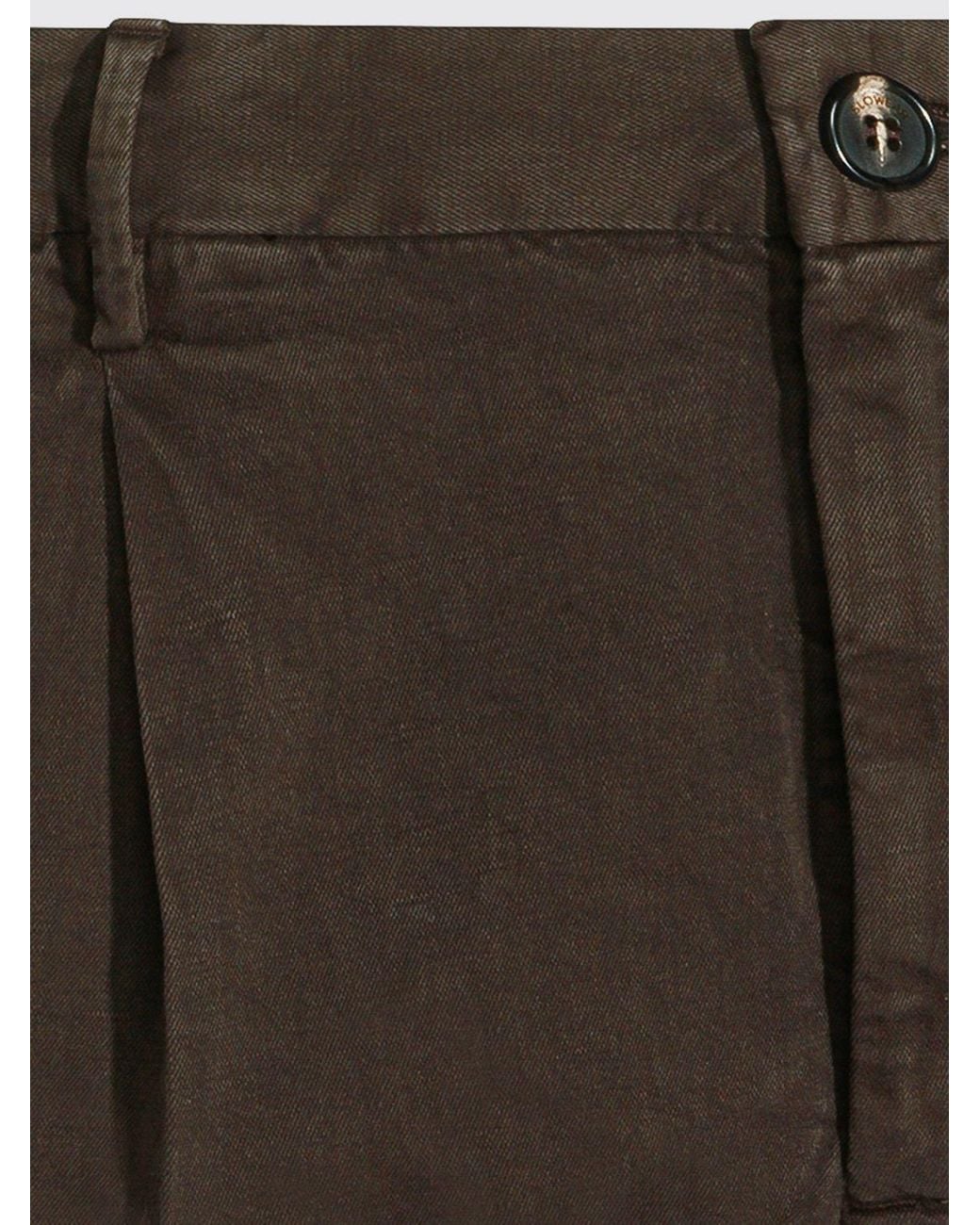Incotex Brown Pleated Slim-Fit Pants for men