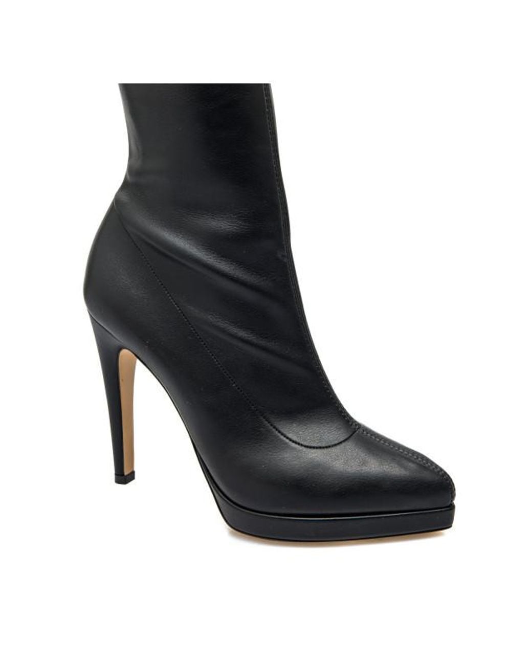 Casadei Black Michelle Platform Knee-High Boots