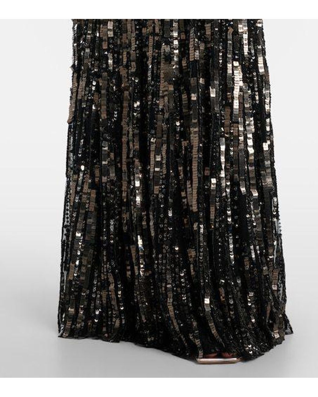 Jenny Packham Black Euphoria Embellished Bustier Gown