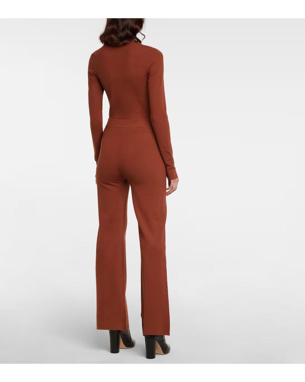 Joseph Brown Slit Detail Casual Pants