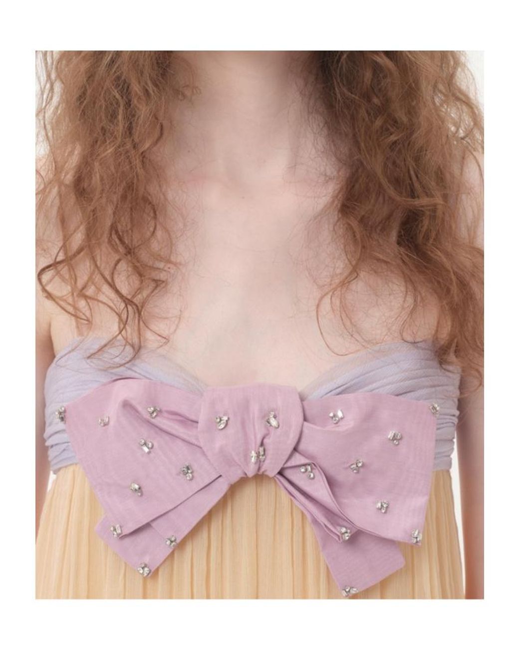 Valentino Natural Embroidered Crepe Chiffon Maxi Dress