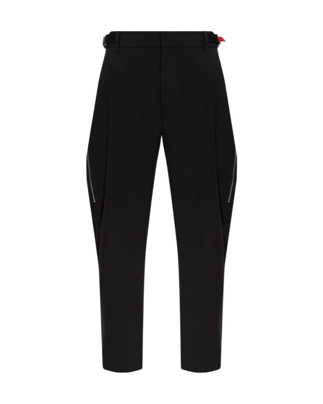 DSquared² Black Straight-Leg Zip Detail Pants for men