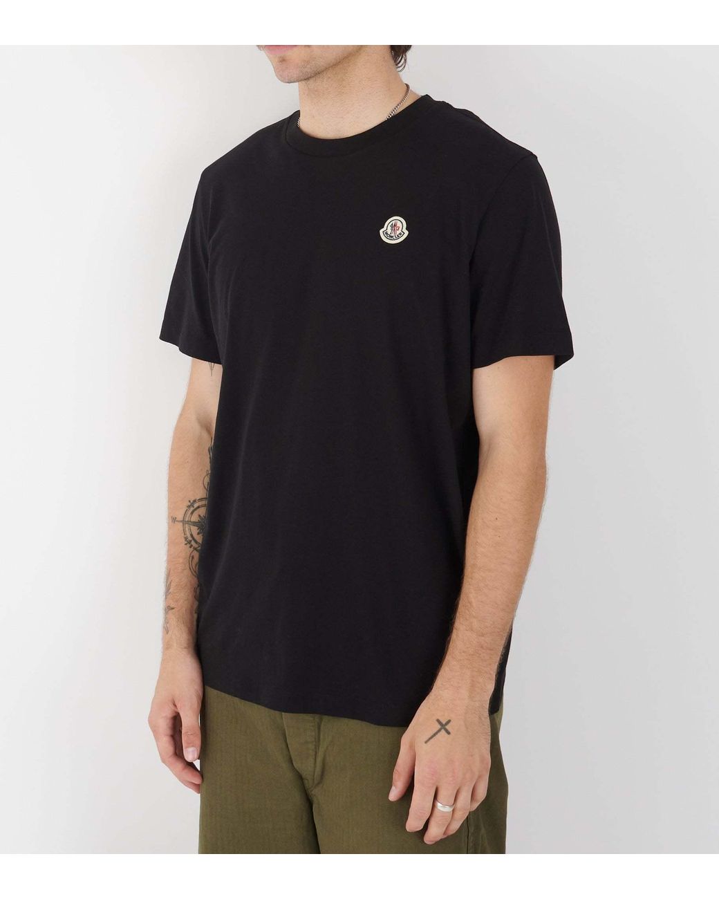 Moncler Black Classic T-Shirt for men
