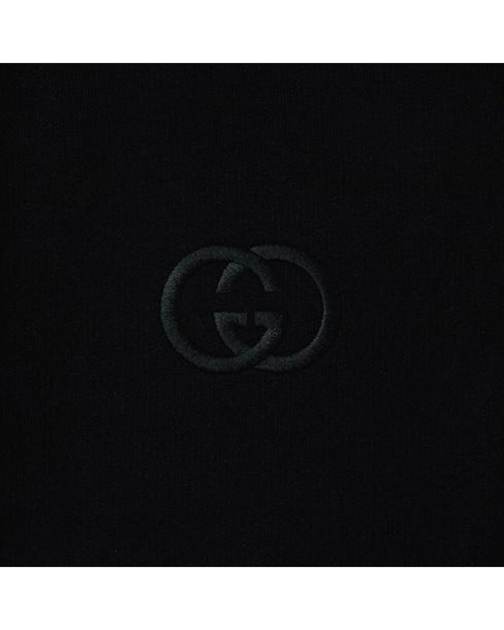 Gucci Black Brushed Jersey Zip Sweatshirt for men