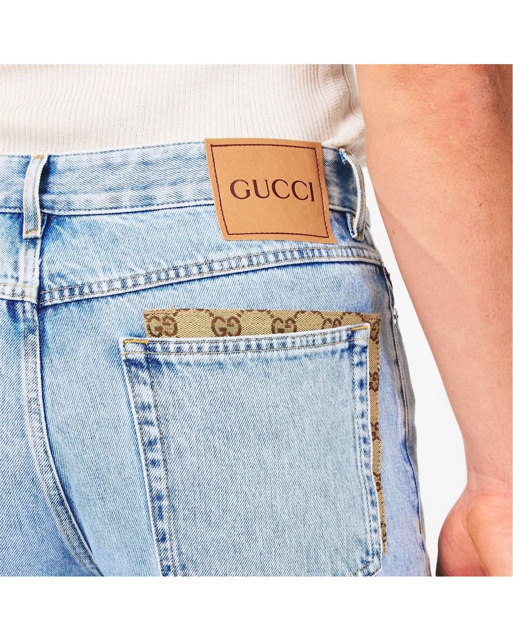 Gucci Blue Slim Fit Jeans for men