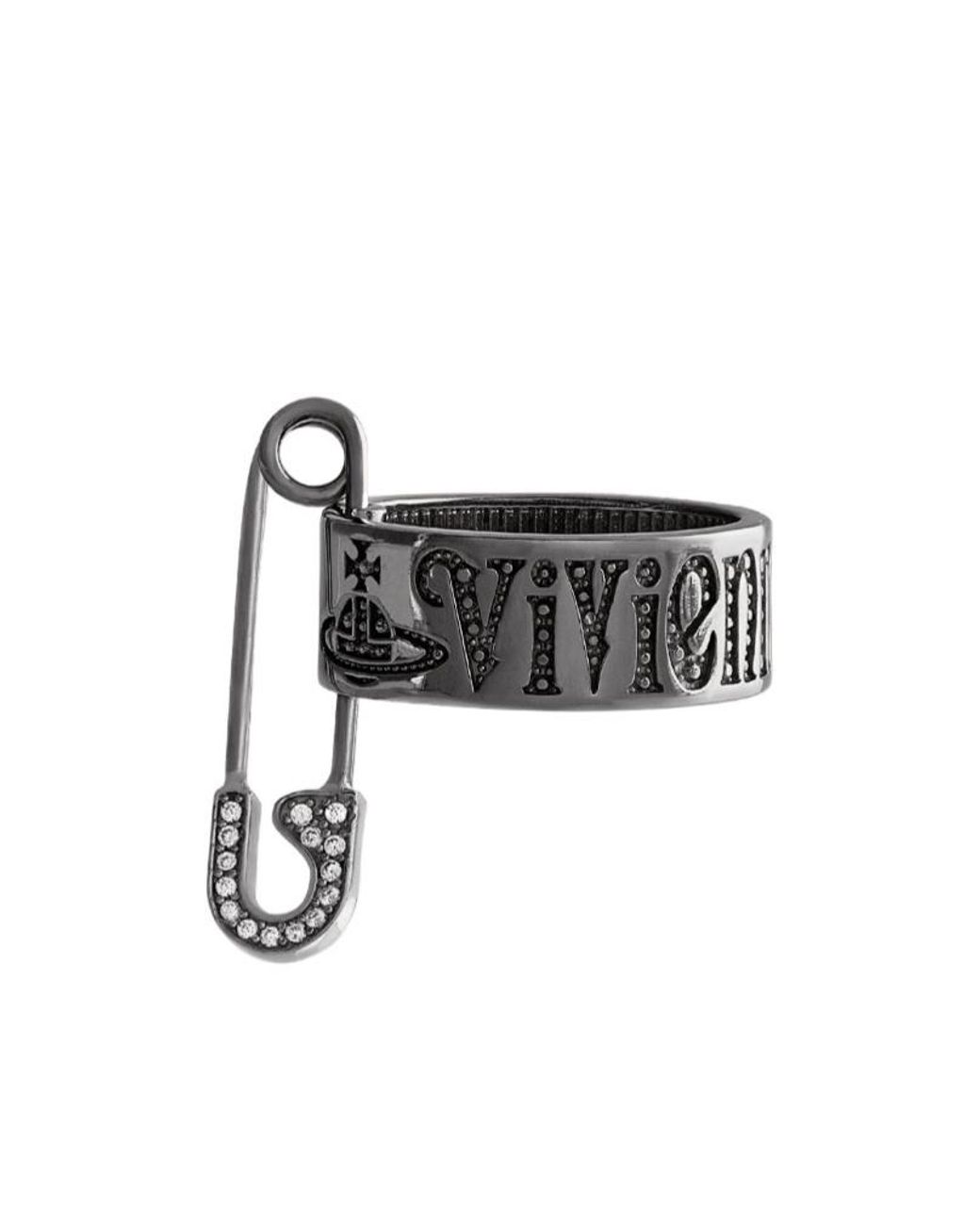 Vivienne Westwood Black Vernon Ring