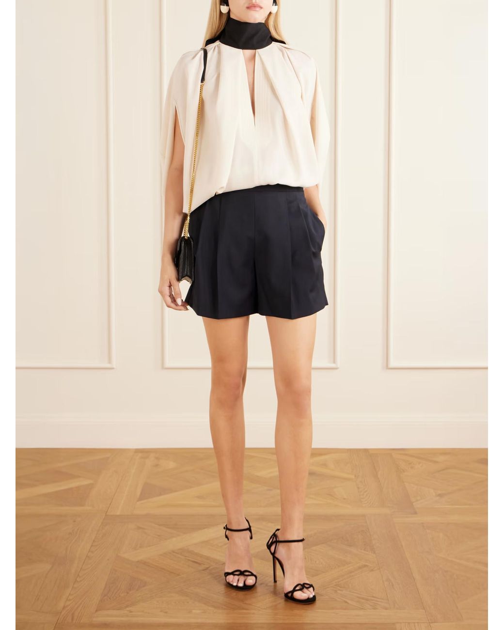 Lanvin White Bow-Decorated Crepe Backless Top