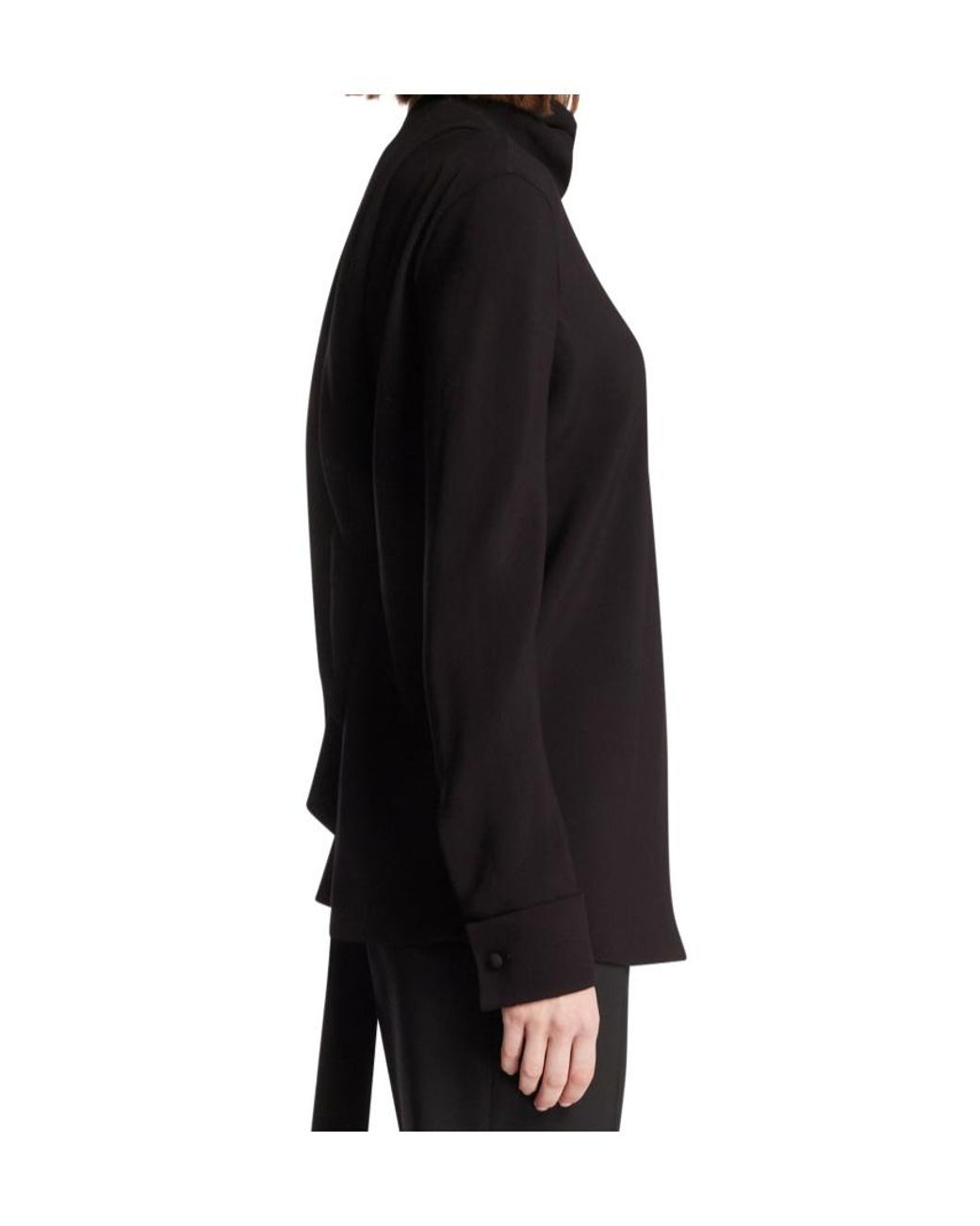 The Row Black Evo Draped Tie Top