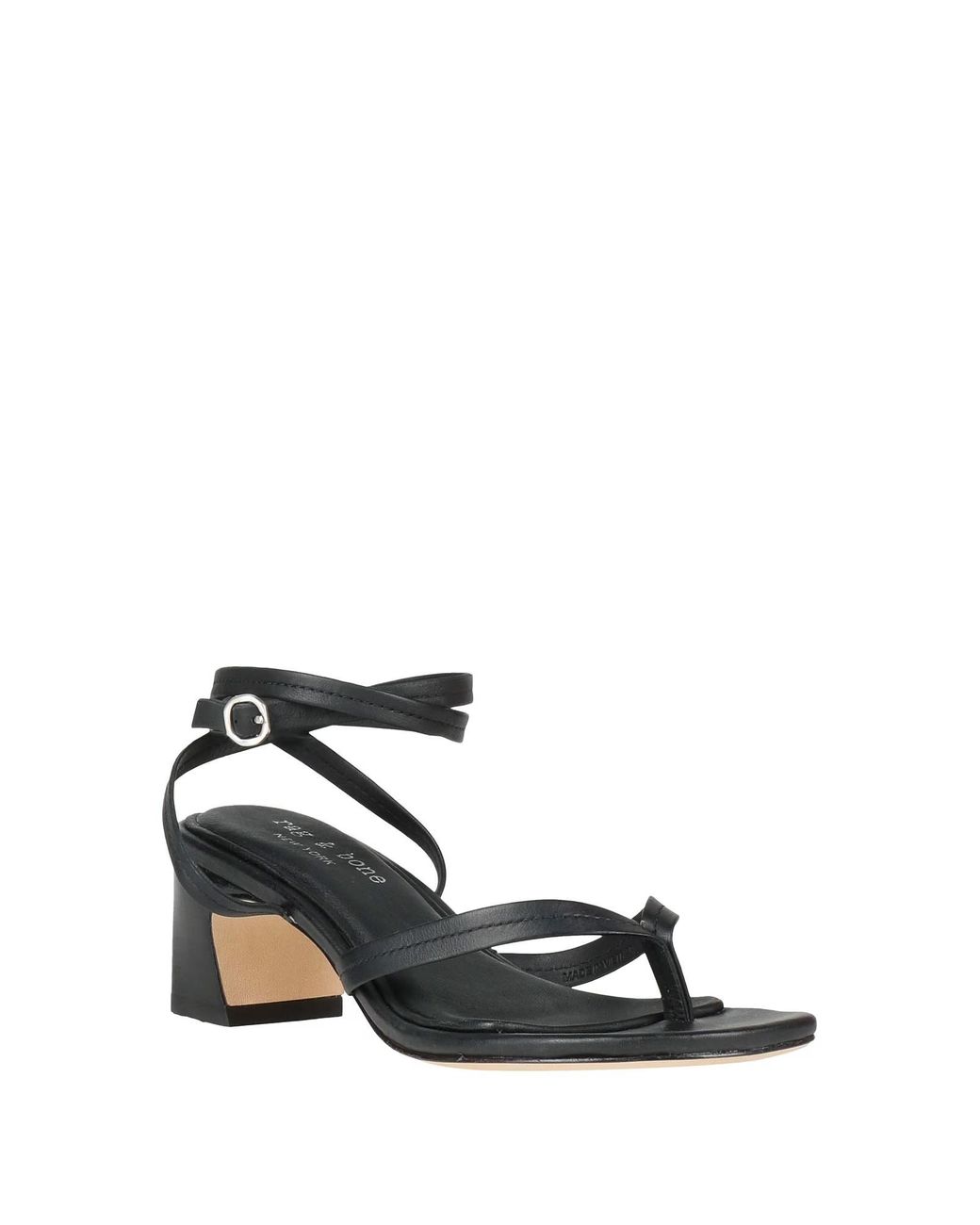 Rag & Bone Black Minimalist Comfortable Genuine Leather Sandals