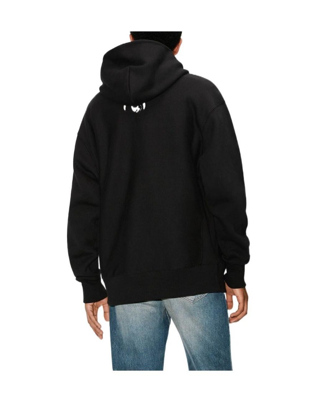 KENZO Black Logo Printed Hoodie for men