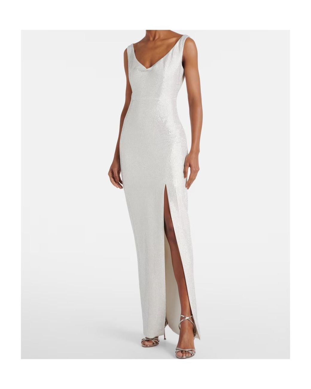 Roland Mouret White Bridal Embellished Gown